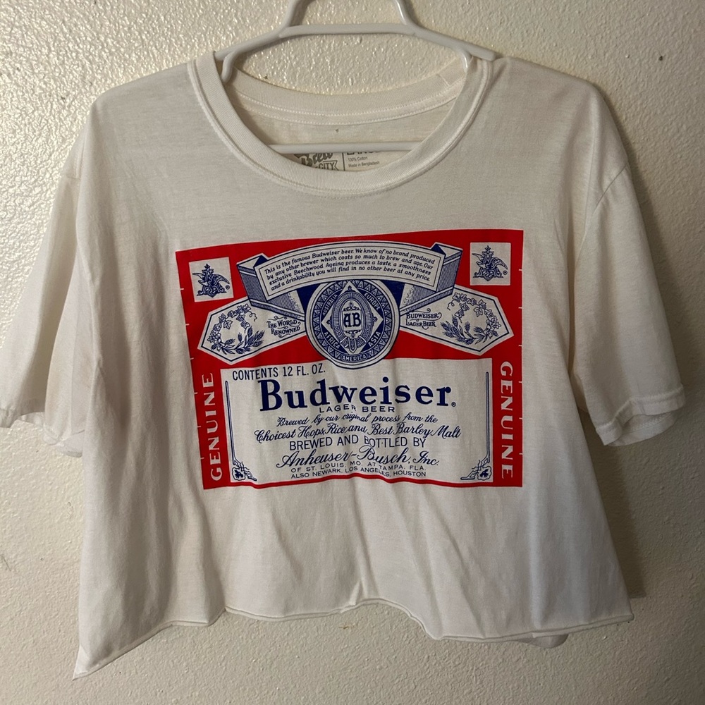Crop Top! Budweiser Cropped Top
